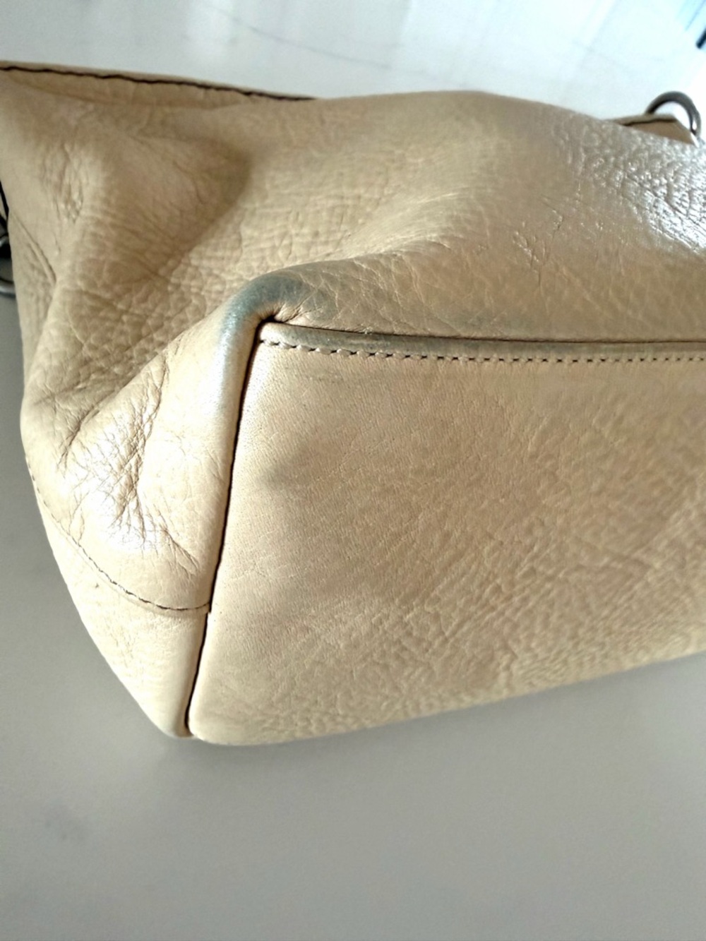 COACH•vintage sarah tan hobo shoulder pebble leather bag - Picture 6 of 10